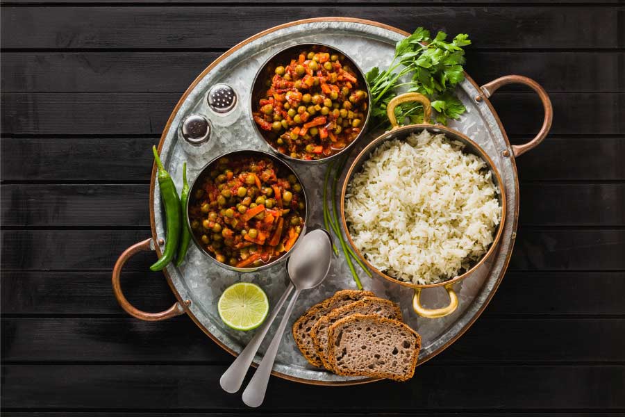 indian vegan curry dish