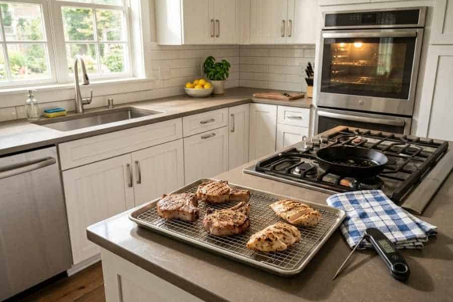 reheating meat wire rack oven