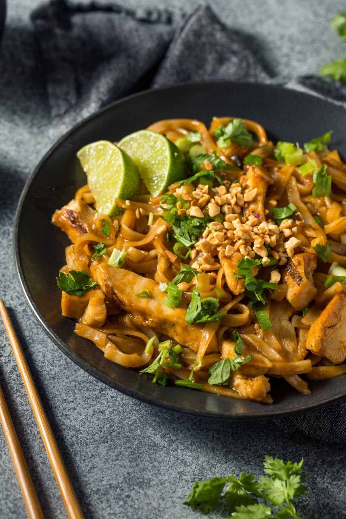pf chang's pad thai on a plate