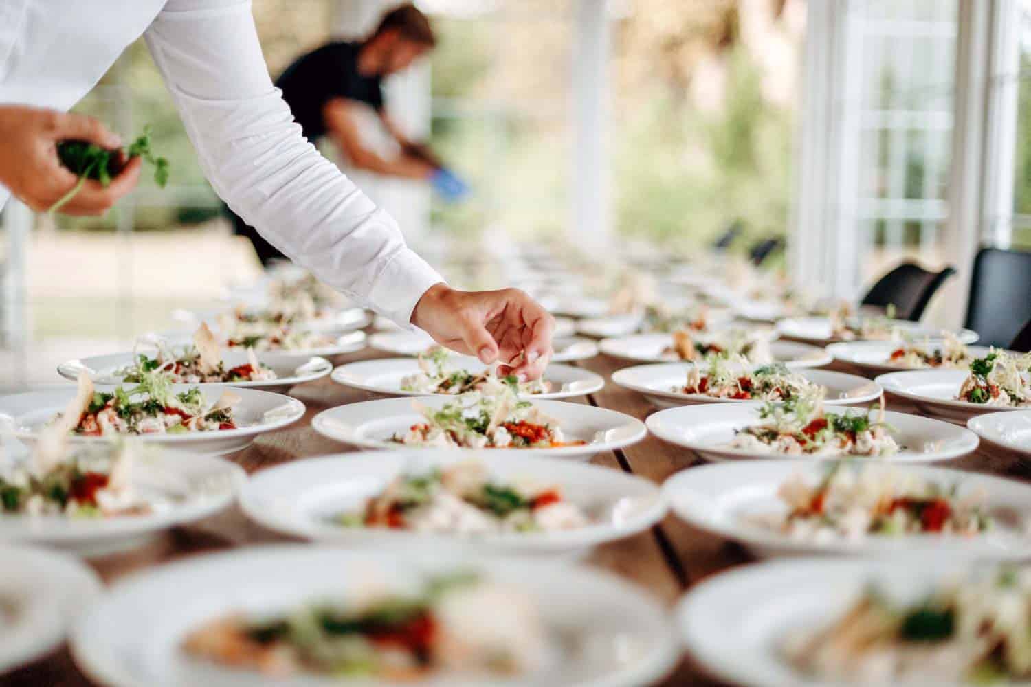 caterer setting table