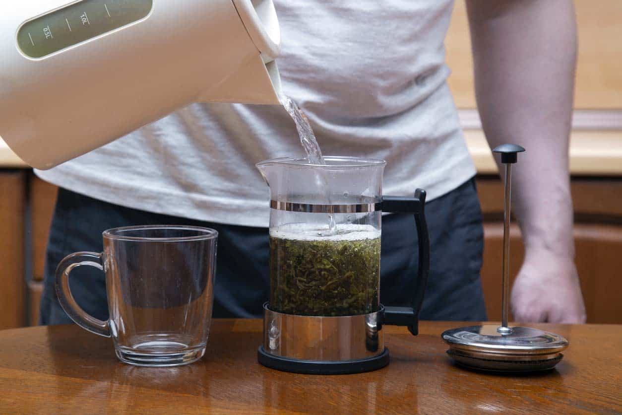 making tea with filtered water