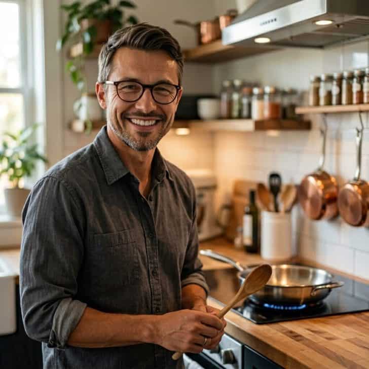 michael cook photo in kitchen